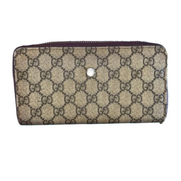 GUCCI NEO VINTAGE SUPREME ZIP AROUND WALLET 8" x 4" - Picture 10 of 10